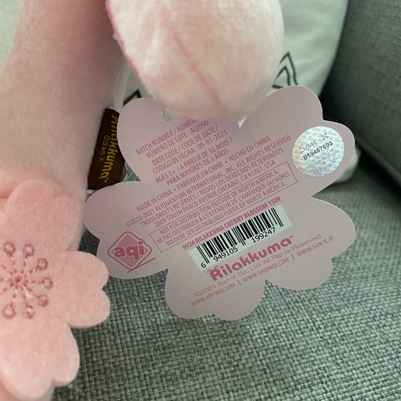 NWT Rikakkuma 15” Pink Plush Stuffed Animal Cherry Blossom Sakura Series - Picture 5 of 10